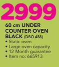 Defy 60cm Under Counter Oven Black