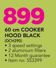 Defy 60cm Cooker Hood Black