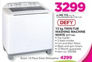 Defy 13Kg Twin Tub Washing Machine White DTT164