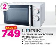 Logik 20L Manual Microwave White 