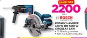 Bosch Rotary Hammer 650W Or 1400W Circular Saw-Each