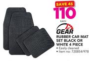 1st Gear Rubber Car Mat Set Black or White 4 Piece