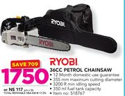 Ryobi 36CC Petrol Chainsaw 