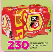 Embalagem de 6 Latas de 2M-330ml