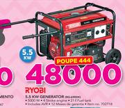 Ryobi 5.5KW Generator RG-6900K Including AVR