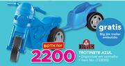 Big Jim Trotinete Azul e grátis Big Jim Trailer embutido