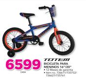 Totem Bicicleta para Meninos 16"/20" cada