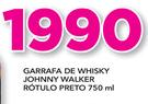 Garrafa de Whisky Johnny Walker Rótulo Preto -750ml
