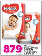 Fraldas Descartáveis Diversas Huggies Dry Comfort-por pacote
