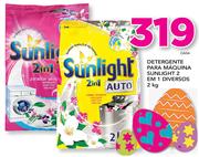 Detergente para Máquina Sunlight 2 em 1 Diversos -2Kg cada