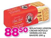 Bolachas lemon cream rótulo Vermelho da Bakers -200g