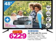 Samsung 48" FHD LED TV 48J5000 Free DSTV Decoder