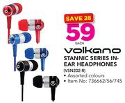 Volkano Stannic Series In Ear Headphones VSNN202-R-Each