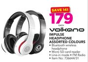 Volkano Impulse Headphone Assorted Colours-Each