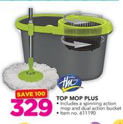 Home Mark Top Mop Plus Includes A Spinning Action Mop & Dual Action Bucket