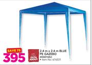 Out & About 2.4m x 2.4m Blue PE Gazebo KGS0102U