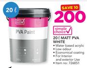 Simple Choice 20Ltr Matt PVA White