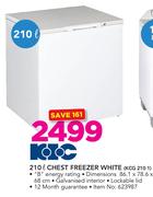 KIC 210Ltr Chest Freezer White KCG210 1