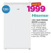 Hisense 120Ltr Bar Fridge White H120RWH