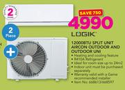 Logik 12000BTU Split Unit Aircon Outdoor And Indoor Unit