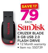 Sandisk Cruzer Blade 8GB USB 2.0 Flash Drive