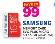 Samsung Memory Card Evo Plus Micro SD 16GB MB-MC16DA