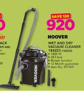 Hoover 1800W Wet And Dry Vacuum Cleaner 184223