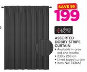 Always Home Assorted Dobby Stripe Curtain 230x260cm