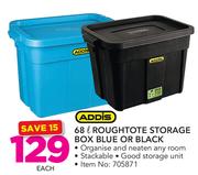 Addis 68Ltr Roughtote Storage Box Blue Or Black-Each