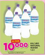 Kili'Jro Natural Water-12x1.5Ltr