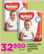 Huggies Dry Comfort Assorted-76's Per Pack