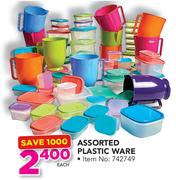 Assorted Plastic Ware-Each