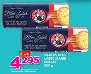 Bakers Blue Label Marie Biscuit-2x200g Each