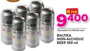 Baltika Non-Alcholic Beer-6x500ml