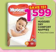 Huggies Dry Comfort Nappies Assorted Sizes-Each