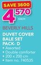 Beverly Hills Double Duvet Cover Bale Set Pack-D 
