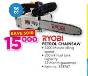 Ryobi Petrol Chainsaw-36CC