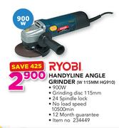 Ryobi Handyline Angle Grinder W 115MM HG910-900W