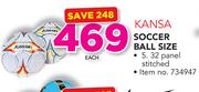 Kansa Soccer Ball Size 5-Each