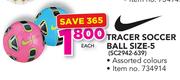 Nike Tracer Soccer Ball Size 5 SC2942-639- Each