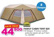 Family Cabin Tent 820 For 8 Sleeper