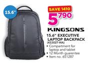 Kingsons 15.6" Executive Laptop Backpack KS3027-WA