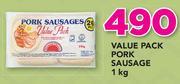 Value Pack Pork Sausage-1Kg