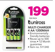 Tuniross Multi Charger 4AA 1200 Mah