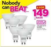 Simple Choice 3W Led GU10 Globes-Each