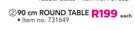 Cenplast 90cm Round Table-Each