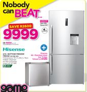 Hisense 610Ltr Bottom Freezer Fridge H610BI WD