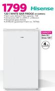 Hisense 120Ltr White Bar Fridge H120RWH