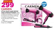 Carmen Style Duo Hair Dryer And Straightener 1937