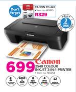 Canon 2540 Colour Inkjet 3-In-1 Printer